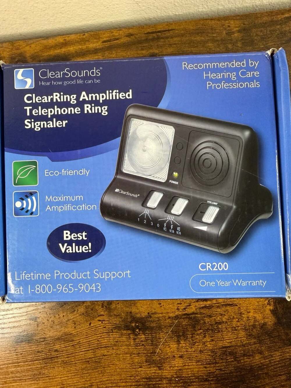ClearSounds ClearRing CR200 Amplified Telephone Ring Signaler with LED Flasher